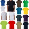 Adult 100% Cotton T-Shirt Unisex Men’s Basic Plain Blank Crew Tee Tops Shirts, Green, 3XL