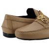 Authentic Versace Mens Loafers in Beige Calf Leather 42 EU Men
