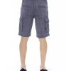 Cargo Shorts with Front Zipper and Button Closure W30 US Men