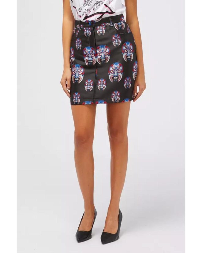 Button Closure Oriental Fantasy Skirt with Pockets Women-pla174863 – W40 US