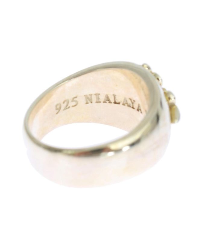 NIALAYA Sterling Silver Mens Ring MRING_023 Men – 63 EU
