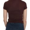 Crew Neck Short Sleeve Blouse with Logo Details Women – 38 IT