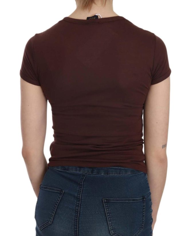 Crew Neck Short Sleeve Blouse with Logo Details Women – 38 IT