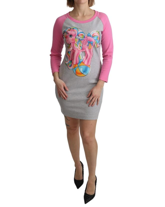 Crew Neck 3/4 Sleeve Sweater Dress with My Little Pony Motive Women – 38 IT