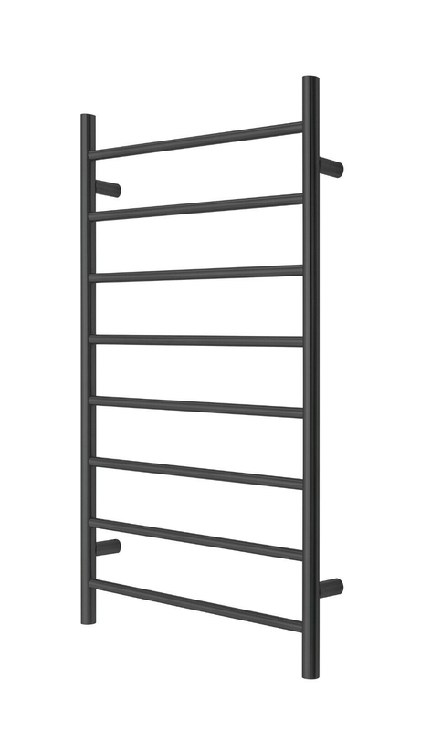Premium Matte Black Towel Rack – 8 Bars, Round Design, AU Standard, 1000x620mm Wide
