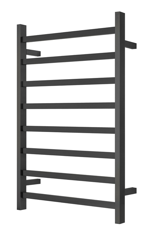 Premium Matte Black  Towel Rack – 8 Bars, Square Design, AU Standard, 1000x620mm Wide