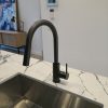 2023 Matte Black Pull out Kitchen tap Solid stainless steel PVD plated