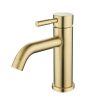 2020 New slim round style basin mount tap low faucet matte black tap mixer spout