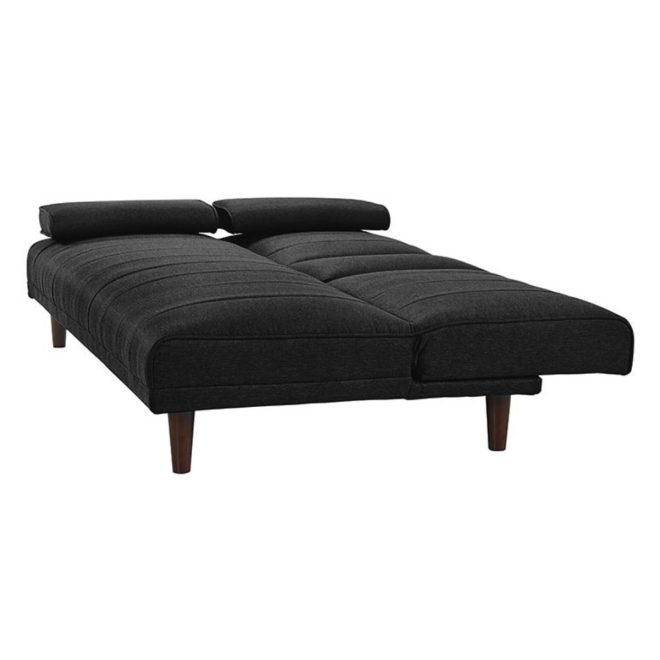 Fabric Sofa Bed with Cup Holder 3 Seater Lounge Couch – Charcoal