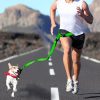Adjustable Dog Hands Free Leash Waist Belt Buddy Jogging Walking Running Green