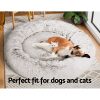 Dog Bed Pet Bed Cat Extra Large – 110 cm, White and Brown