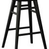 Oval Solid Timber Kitchen Counter Stool – Black