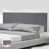 Linen Fabric Bed Headboard Bedhead – QUEEN, Grey