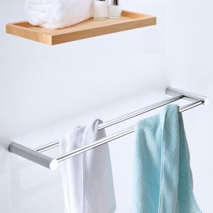 Double Towel Rail Grade 304 Stainless Steel – 620 mm