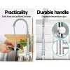 Pull Out Kitchen Tap Mixer Basin Taps Faucet Vanity Sink Swivel Brass WEL In – Silver