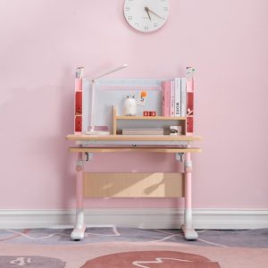 80cm Height Adjustable Children Kids Ergonomic Study Desk – Only Pink