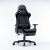 Gaming Chair Ergonomic Racing chair 165° Reclining Gaming Seat 3D Armrest Footrest – Black