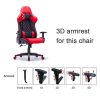 Gaming Chair Ergonomic Racing chair 165° Reclining Gaming Seat 3D Armrest Footrest – Black