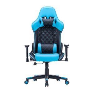Gaming Chair Ergonomic Racing chair 165° Reclining Gaming Seat 3D Armrest Footrest – Blue and Black