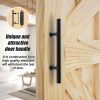 Carbon Steel Door Handle & Flush Pull Wood Door Gate Hardware 12″