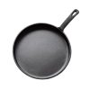 26cm Round Cast Iron Frying Pan Skillet Griddle Sizzle Platter – 1