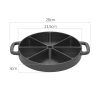 21.5CM Round Cast Iron Baking Wedge Pan Cornbread Cake 8-Slice Baking Dish with Handle – 2