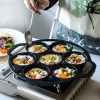 32cm Cast Iron Takoyaki Fry Pan Octopus Balls Maker 7 Hole Cavities Grill Mold – 2