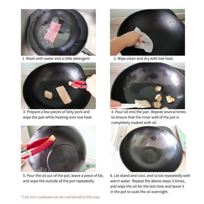 26cm Round Cast Iron Frying Pan Skillet Griddle Sizzle Platter – 1