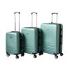 Expandable ABS Luggage Suitcase Set 3 Code Lock Travel Carry  Bag Trolley – Green