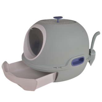 Hooded Cat Toilet Litter Box Tray House With Drawer and Scoop