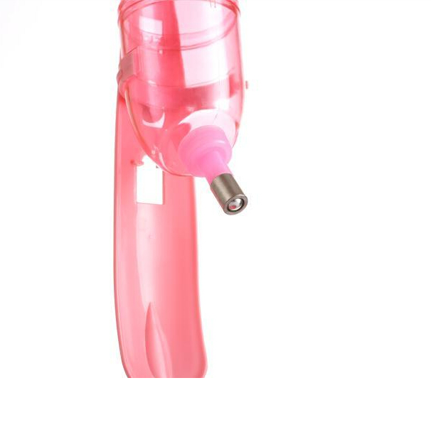 Dog Cat Guinea Pig Water Food Feeder Rabbit Bowl Dispenser Bottle – Pink