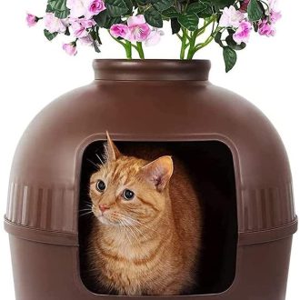 Multifunctional Cat Litter Box Pet Cat House Semi-Enclosed