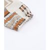 Azura Exchange Beige Aztec Print Half-Zip Hoodie with Kangaroo Pocket – L