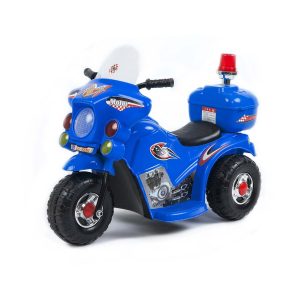 Children’s Electric Ride-on Motorcycle (Blue) Rechargeable, Up To 1Hr