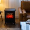 Electric Fireplace Heater w/ Real Flame Effect & 2 Heat Settings