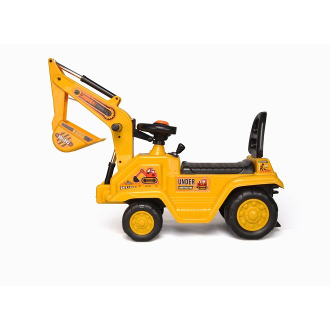 Ride-on Children’s Excavator (Yellow) w/ Dual Operation Levers to Scoop