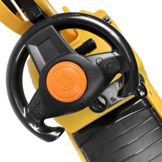 Ride-on Children’s Excavator (Yellow) w/ Dual Operation Levers to Scoop