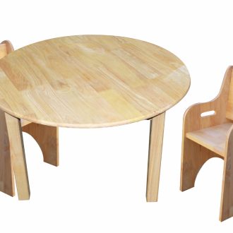 Medium round table and 2 toddler chairs