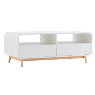 Merlin White Modern Retro Coffee Table