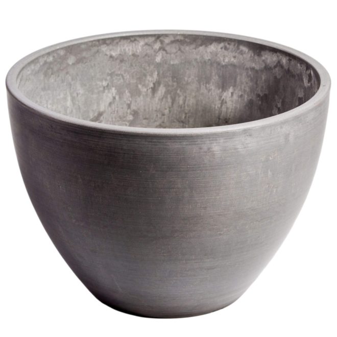 Polished Planter Bowl 30cm – Grey