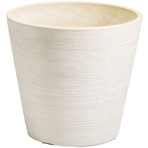 Engraved Pot – 14 cm, Cream