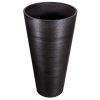 Decorative Large Textured Round Black Planter 71cm