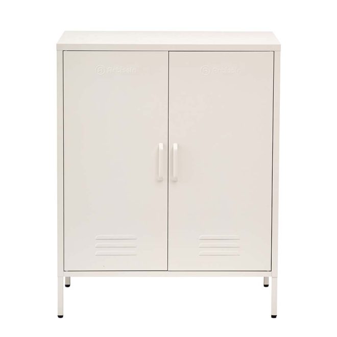 Buffet Sideboard Locker Metal Storage Cabinet – SWEETHEART – White