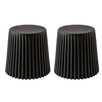 Set of 2 Cupcake Stool Plastic Stacking Bar Stools Dining Chairs Kitchen