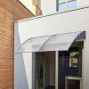 Window Door Awning Door Canopy Outdoor Patio Sun Shield DIY – 1.5×3 m, Clear and Grey