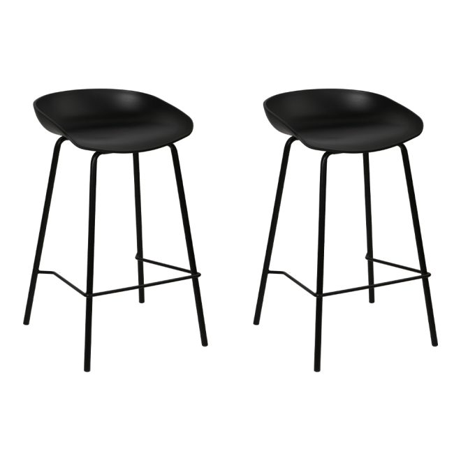 Metal Bar Stools – Black – 2