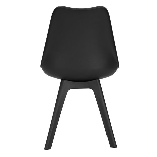 Dining Chairs Set of 4 Leather Plastic DSW Replica Black