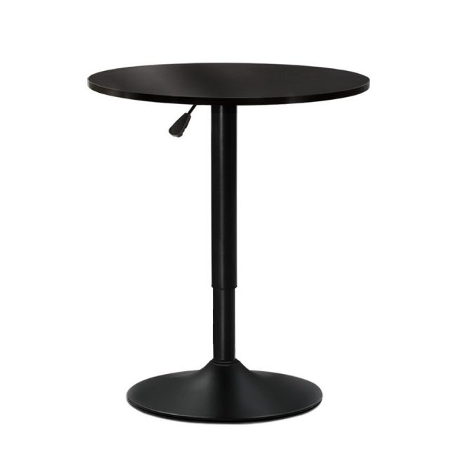 Bar Table Kitchen Tables Swivel Round Metal – Black