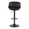 Bar Stools Kitchen Leather Barstools Swivel Gas Lift Vintage Chairs Black