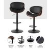 Bar Stools Kitchen Leather Barstools Swivel Gas Lift Vintage Chairs Black